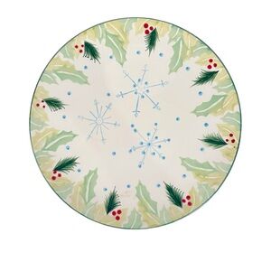 Temp-tations  presentable ovenware pottery Christmas themed platter  and cover.